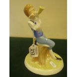 Royal Doulton figurine, Young Boy playing Flute titled Little Blue Boy, from the Nursery Rhymes