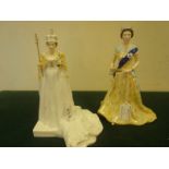 Coalport figurine to celebrate the Diamond Jubilee of HMQE11 2012, the Queen decorated in her full