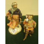 Royal Doulton figurine, a standing figure of Good King Wenceslas, HN2118, and a seated figurine by