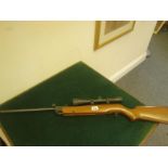 Webley Excel Air Rifle with telescopic sites, carrying the name Webley & Scott Limited Birmingham