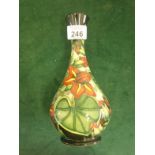 Moorcroft bulbous vase c1990's impressed Moorcroft mark and WM monogram 10" tall 5" wide approx