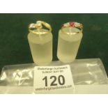 2 x 14ct gold Ladies dress rings 5.4 grams