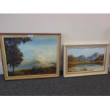 Oil painting on canvas entitled Storm Cloud by Laura Whitely dated 83 14" x 20" signed bottom right,