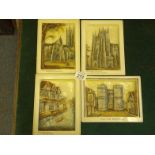 4 x Osborne plaques of Canterbury, all in good condition