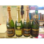 5 x bottles of Champagne to include a 200 Moet Chandon, 1983 Moet Chandon, 2 x Lanson Rose, and 1