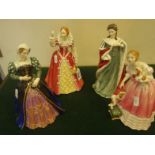 Royal Doulton Queens of the Realm, limited edition figurines, 4 items including Queen Victoria