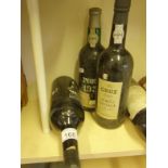 Dows Vintage Port, 1 bottle of 1966 label torn capsule good condition, and 1 bottle of Porto 1937