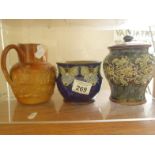 3 x items of Doulton stoneware including Tobacco jar and lid