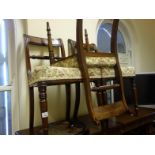 3 x Regency rope back dining chairs