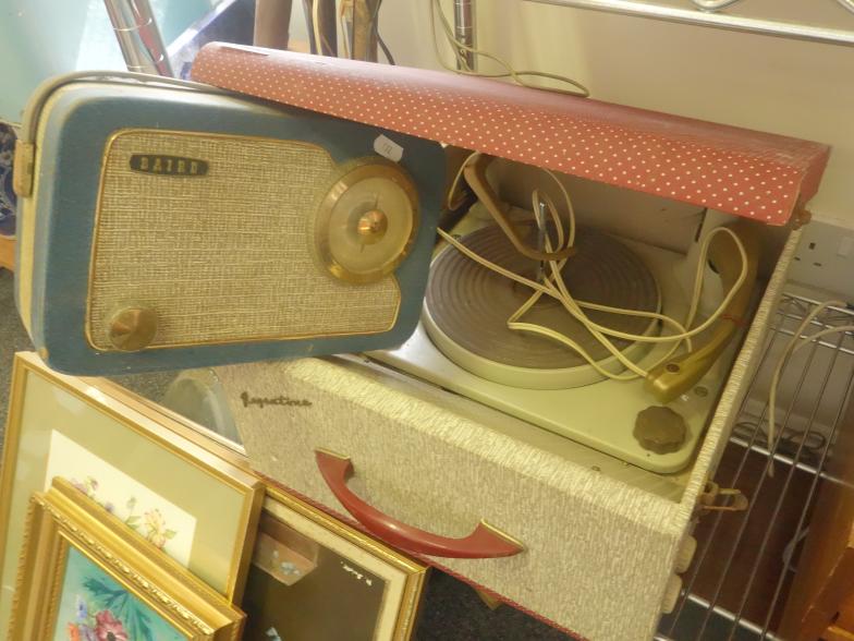 Vintage record player table top version of Regentone and a Baird Transistor Radio, both un-tested - Image 2 of 2