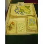 Amount of silk cigarette cards, large and small versions