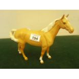 Beswick matt glazed Horse, Fawn with white mane and tail, 3 white legs 9" tall