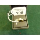 Good quality Ladies 18ct gold ring set with a Diamond Solitaire to the top, on a 750 18ct gold shank