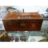 19 th century figured Walnut writing sloop with secret drawers