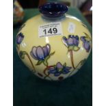 Contemporary large Moorcroft vase, initials to base WM impressed Moorcroft mark with stylized