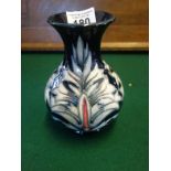 Moorcroft vase with tube line decoration c1995 with impressed mark to the base 6" tall with tube