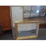 Good quality gilt antique style mirror, 2' x 20" and 1 other gilt mirror