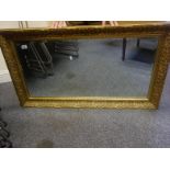 Good quality rectangular shaped Antique style bevelled edged mirror, 4' long x 2' high