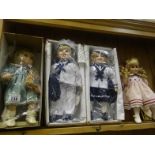 Alberon, 6 x 14" collectors Dolls, each with original packaging and boxes, never been opened or