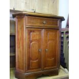 Antique style small freestanding bookcase and a similar cupboard with 2 doors to the front