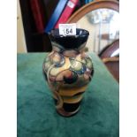 Moorcroft contemporary design vase, 8.5" tall a landscape with Calremount style design, dated 2006