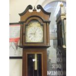 Reproduction of a Longcase clock with triple weight driven movement, Westminster chiming on gongs