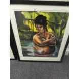 Vic Reeves Framed & Glazed signed artist proof print, Woodland Lady 2, est 300-500