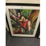 Vic Reeves ,Framed & Glazed signed artist proof print, Woodland Lady 1, est 300-500