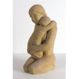 Theresa GILDER (b.1935), An original sculpture 'Consolation' - mother & child, Signed to base, 13"
