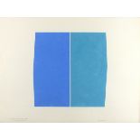 John MITCHELL (1942-2014), Dry pigment, 'Juxtaposed & inverted shape' (Cobalt Blue / Coeruleum),