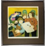 * Beryl COOK (1926-2008), Limited edition coloured print, 'The Art Class', Signed in pencil, 16.5" x