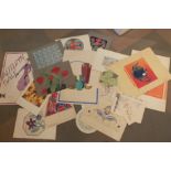 Marian Grace HOCKEN (1922-1987), A portfolio of watercolours & designs, All unframed, Some signed,