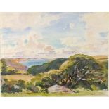 * Wilfred Gabriel de GLEHN (1870-1951), Watercolour, 'Across the Bay to Falmouth and Helford,