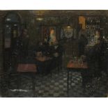 Pat ALGAR (1939-2013), Oil on board, The Kings Head - public house interior, Signed & dated 1960