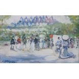 * John Duncan FERGUSSON (1894-1961), Oil on board, Pont des Arts, Circa 1907, Signed, Framed &