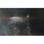 Richard Lannowe HALL (b.1951), Oil on board, 'Nocturne - Looking for the Way', Inscribed to verso,