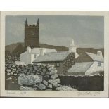 * Ian COOKE (b.1937), Linocut, 'Zennor', Inscribed & numbered 16/50, Signed & dated 1976, 7.5" x 9.