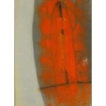 Bill AINSLIE (1934-1989), (South African School), Mixed media & collage, Untitled abstract in orange