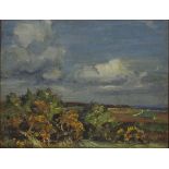 * Garnet R. WOLSELEY (1884-1967), Oil on board, Flowering gorse in a summer landscape West