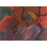 * Ken SYMONDS (1927-2010), Pastel drawing, 'Caribbean Lady', Inscribed to verso, Signed, 20.75" x