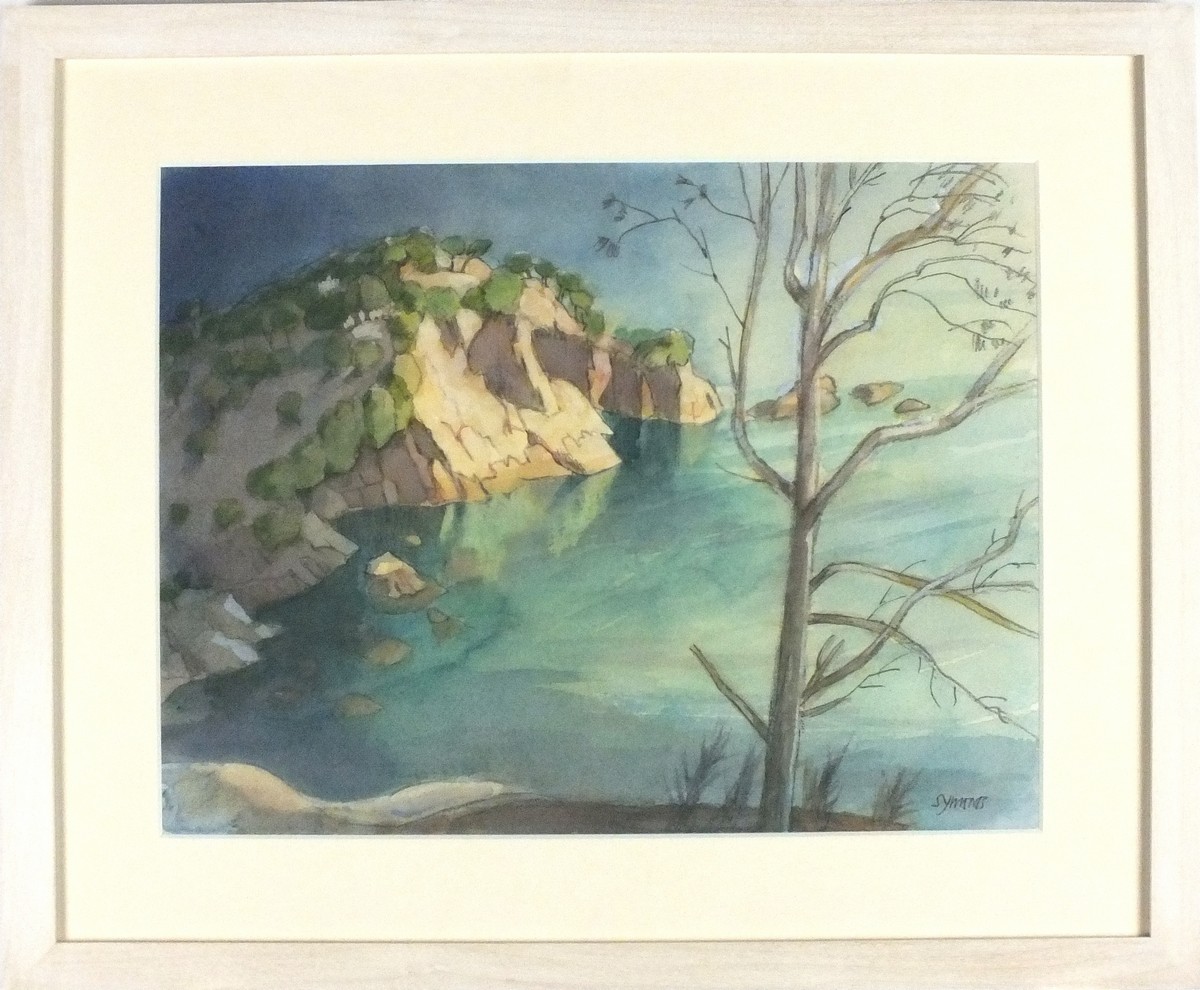 * Ken SYMONDS (1927-2010), Watercolour, A quiet coastal cove, Signed, 10.75" x 14.25" (27.3cm x 36. - Image 2 of 2