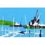 * Paul HOARE, Limited Edition silkscreen print, 'Falmouth Harbour', Inscribed & numbered 4/5,