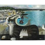 Alan FURNEAUX (b.1953), Acrylic on canvas, 'Izzy at the Bird Sanctuary Mousehole', Inscribed to