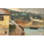 John Lees SUTHERS (1855-1924), (aka Leghe Suthers), Oil on board, Newlyn Harbour & Slip, Inscribed