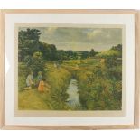 After Stanhope A. FORBES (1857-1947), Coloured print, 'A Peaceful Valley' (Cornwall), Published by