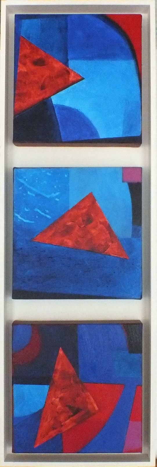 * Bob DEVEREUX (b.1940), Three Acrylic on canvas, 'Voyage of the Triangle', Inscribed, Signed &