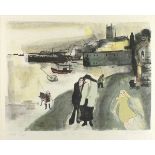 * Gill WATKISS (b.1938), Coloured lithograph, 'Abbey Steps Penzance', Inscribed, Signed artist's