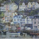 L.* J.* STANLEY, Pastel, 'Looe - Cornwall', Inscribed on label to verso, Signed, 25" x 25" (63.5cm x