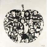 * Matthew DICKINSON (b.1983), Acrylic on canvas, An Apple depicting a montage of Beatles Images,