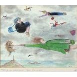 * Alison ENGLEFIELD, Watercolour, 'Picking up speed over Cape Cornwall', Inscribed, Signed with